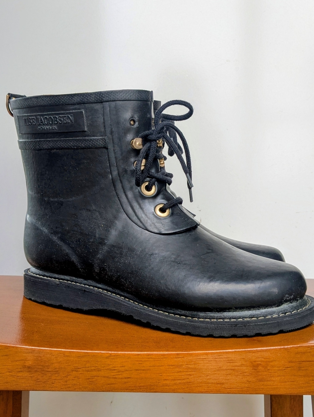 Ilse Jacobsen Hornbæk Rub 2 Lace-Up Rain Boots - Black - Size 41